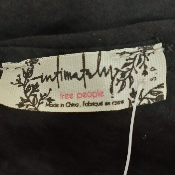 FREE PEOPLE CAMI, BLACK WITH LACY INSERT, SPAGHETTI STRAPS , SIZE SMALL, NWT - Picture 5 of 7